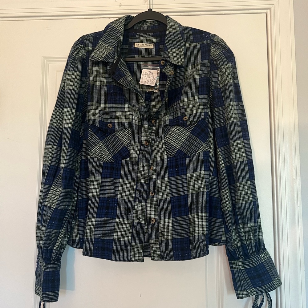 Free People Sun City Plaid Shirt